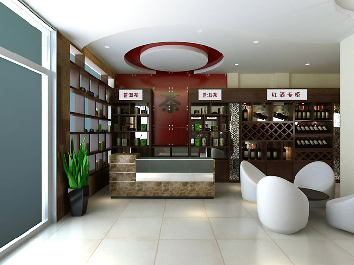 烟酒专卖店装修整体和谐把控